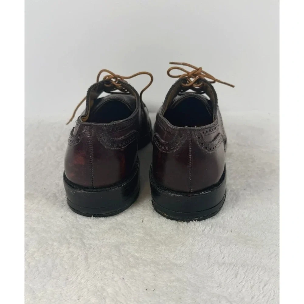 Allen Edmonds Lexington 14 D Burgundy Oxblood Cap Toe Oxford Dress Shoes USA